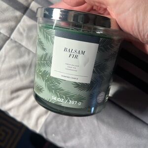 Sonoma Balsam Fir Scented Candle - Green and Silver